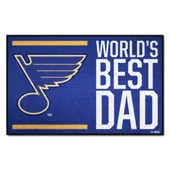 Fan Mats St. Louis Blues Starter Accent Rug - 19In. X 30In. World's Best Dad Starter Mat