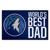 Fan Mats Minnesota Timberwolves Starter Accent Rug - 19In. X 30In. World's Best Dad Starter Mat