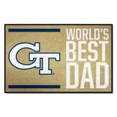 Fan Mats Georgia Tech Yellow Jackets Starter Accent Rug - 19In. X 30In. World's Best Dad Starter Mat