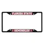 Fan Mats Florida State Seminoles Metal License Plate Frame Black Finish