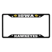 Fan Mats Iowa Hawkeyes Metal License Plate Frame Black Finish