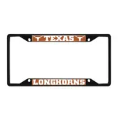 Fan Mats Texas Longhorns Metal License Plate Frame Black Finish