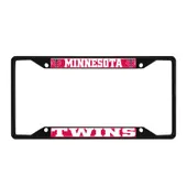 Fan Mats Minnesota Twins Metal License Plate Frame Black Finish