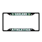 Fan Mats Oakland Athletics Metal License Plate Frame Black Finish