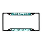 Fan Mats Seattle Mariners Metal License Plate Frame Black Finish