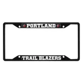 Fan Mats Portland Trail Blazers Metal License Plate Frame Black Finish