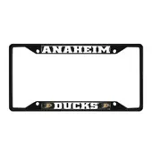 Fan Mats Anaheim Ducks Metal License Plate Frame Black Finish