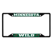 Fan Mats Minnesota Wild Metal License Plate Frame Black Finish