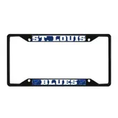 Fan Mats St. Louis Blues Metal License Plate Frame Black Finish