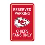 Fan Mats Kansas City Chiefs Team Color Reserved Parking Sign Decor 18In. X 11.5In. Lightweight