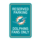 Fan Mats Miami Dolphins Team Color Reserved Parking Sign Decor 18In. X 11.5In. Lightweight