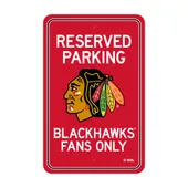 Fan Mats Chicago Blackhawks Team Color Reserved Parking Sign Decor 18In. X 11.5In. Lightweight