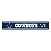 Fan Mats Dallas Cowboys Team Color Street Sign Decor 4In. X 24In. Lightweight