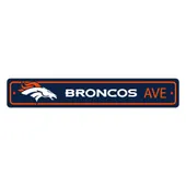 Fan Mats Denver Broncos Team Color Street Sign Decor 4In. X 24In. Lightweight