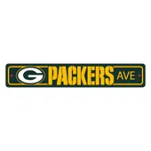 Fan Mats Green Bay Packers Team Color Street Sign Decor 4In. X 24In. Lightweight