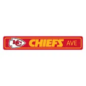 Fan Mats Kansas City Chiefs Team Color Street Sign Decor 4In. X 24In. Lightweight