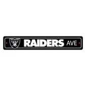 Fan Mats Las Vegas Raiders Team Color Street Sign Decor 4In. X 24In. Lightweight