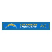 Fan Mats Los Angeles Chargers Team Color Street Sign Decor 4In. X 24In. Lightweight