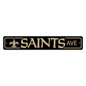 Fan Mats New Orleans Saints Team Color Street Sign Decor 4In. X 24In. Lightweight