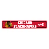 Fan Mats Chicago Blackhawks Team Color Street Sign Decor 4In. X 24In. Lightweight