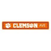 Fan Mats Clemson Tigers Team Color Street Sign Decor 4In. X 24In. Lightweight