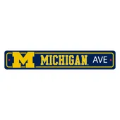 Fan Mats Michigan Wolverines Team Color Street Sign Decor 4In. X 24In. Lightweight