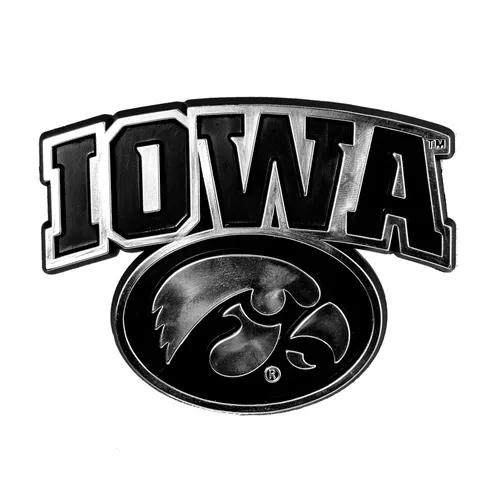 Fan Mats Iowa Hawkeyes Molded Chrome Plastic Emblem