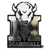 Fan Mats Marshall Thundering Herd Molded Chrome Plastic Emblem