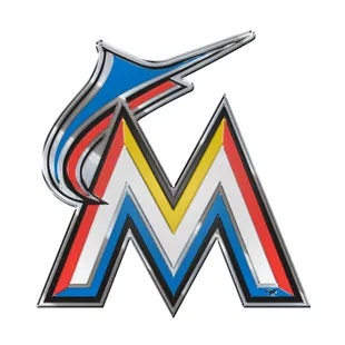  MLB - Miami Marlins Heavy Duty Aluminum Color Emblem