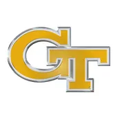 Fan Mats Georgia Tech Yellow Jackets Heavy Duty Aluminum Embossed Color Emblem