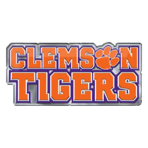 Fan Mats Clemson Tigers Heavy Duty Aluminum Embossed Color Emblem - Alternate