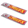 Fan Mats Kansas City Chiefs 2 Piece Heavy Duty Aluminum Embossed Truck Emblem Set