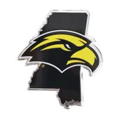 Fan Mats Southern Miss Golden Eagles Team State Aluminum Embossed Emblem