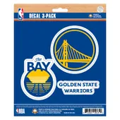 Fan Mats Golden State Warriors 3 Piece Decal Sticker Set