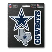 Fan Mats Dallas Cowboys 3 Piece Decal Sticker Set