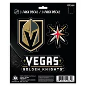 Fan Mats Vegas Golden Knights 3 Piece Decal Sticker Set