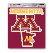 Fan Mats Minnesota Golden Gophers 3 Piece Decal Sticker Set