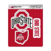 Fan Mats Ohio State Buckeyes 3 Piece Decal Sticker Set