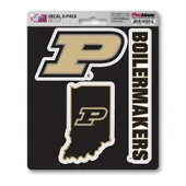 Fan Mats Purdue Boilermakers 3 Piece Decal Sticker Set