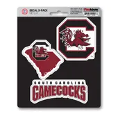 Fan Mats South Carolina Gamecocks 3 Piece Decal Sticker Set