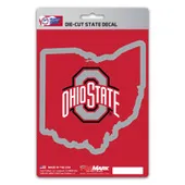 Fan Mats Ohio State Buckeyes Team State Shape Decal Sticker