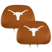 Fan Mats Texas Longhorns Printed Head Rest Cover Set - 2 Pieces