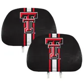 Fan Mats Texas Tech Red Raiders Printed Head Rest Cover Set - 2 Pieces