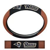 Fan Mats Los Angeles Rams Football Grip Steering Wheel Cover 15" Diameter