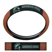 Fan Mats Michigan State Spartans Football Grip Steering Wheel Cover 15" Diameter