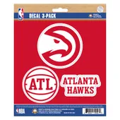 Fan Mats Atlanta Hawks 3 Piece Decal Sticker Set