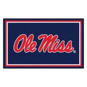 Fan Mats Ole Miss Rebels 4Ft. X 6Ft. Plush Area Rug