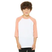 Bella+Canvas Youth 3/4 Sleeve Baseball Tee 3200Y