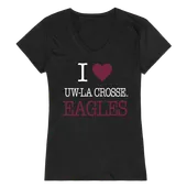 W Republic I Love Women's Tee University Of Wisconsin-La Crosse Eagles 550-477