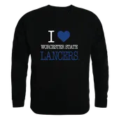 W Republic I Love Crewneck Worcester State Lancers 552-478